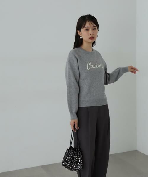 ＊＊N.Natural Beauty Basic / エヌ ナチュラルビューティーベーシック ニット・セーター | パールロゴニット | 詳細2