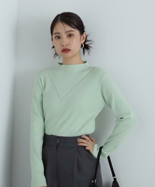 ＊＊N.Natural Beauty Basic / エヌ ナチュラルビューティーベーシック ニット・セーター | デザインネックリブニット | 詳細2