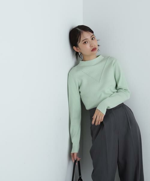 ＊＊N.Natural Beauty Basic / エヌ ナチュラルビューティーベーシック ニット・セーター | デザインネックリブニット | 詳細3