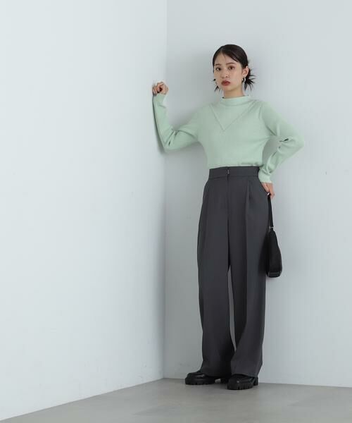 ＊＊N.Natural Beauty Basic / エヌ ナチュラルビューティーベーシック ニット・セーター | デザインネックリブニット | 詳細5