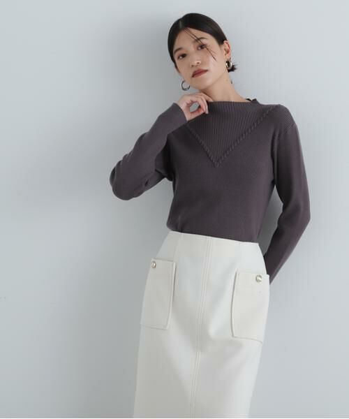 ＊＊N.Natural Beauty Basic / エヌ ナチュラルビューティーベーシック ニット・セーター | デザインネックリブニット | 詳細9