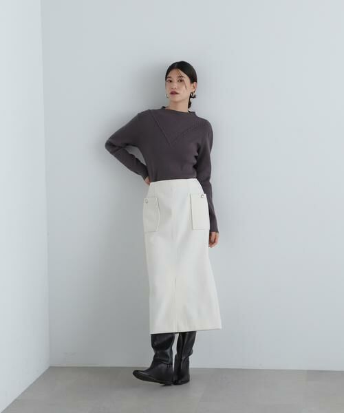 ＊＊N.Natural Beauty Basic / エヌ ナチュラルビューティーベーシック ニット・セーター | デザインネックリブニット | 詳細12