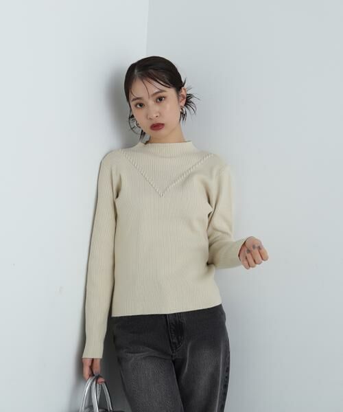 ＊＊N.Natural Beauty Basic / エヌ ナチュラルビューティーベーシック ニット・セーター | デザインネックリブニット | 詳細15