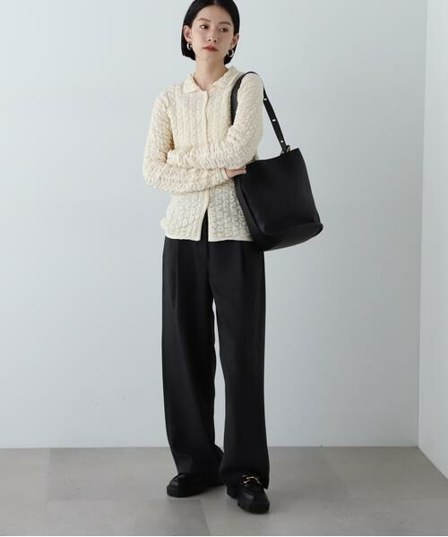 ＊＊N.Natural Beauty Basic / エヌ ナチュラルビューティーベーシック ショルダーバッグ | シボフェイクレザーソフトホーボーバッグ | 詳細3