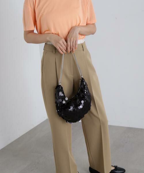 ＊＊N.Natural Beauty Basic / エヌ ナチュラルビューティーベーシック ショルダーバッグ | スパンコールチェーンバッグ（ブラック）