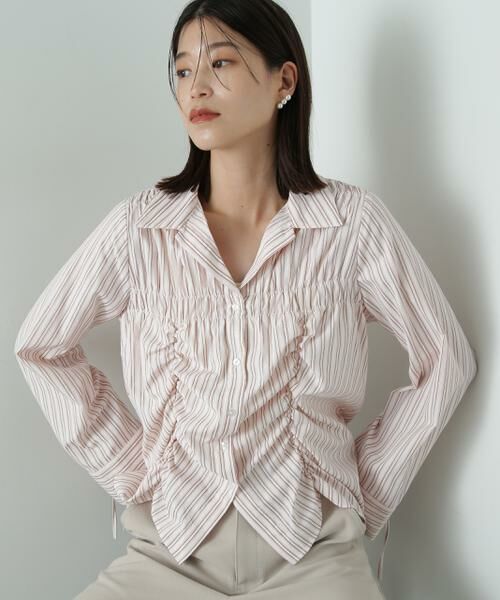 ＊＊N.Natural Beauty Basic / エヌ ナチュラルビューティーベーシック シャツ・ブラウス | シャーリングデザインシャツ | 詳細4