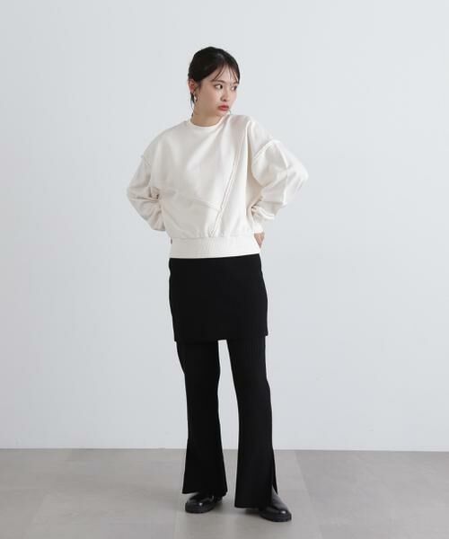 ＊＊N.Natural Beauty Basic / エヌ ナチュラルビューティーベーシック カットソー | パネルデザインスウェット | 詳細4