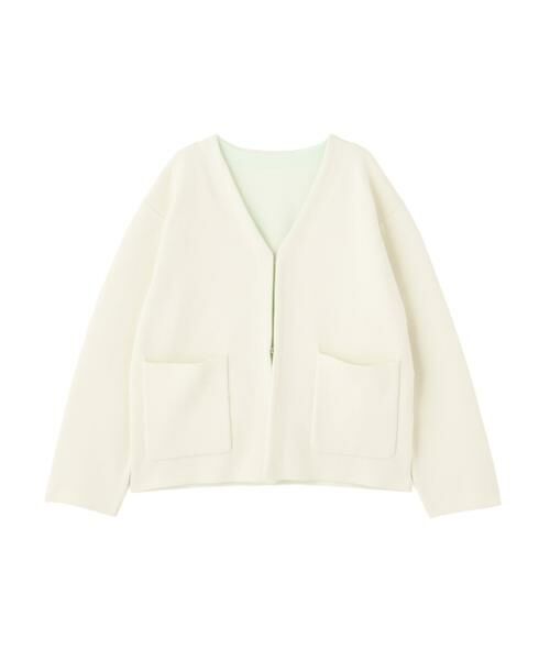 ＊＊N.Natural Beauty Basic / エヌ ナチュラルビューティーベーシック カーディガン・ボレロ | アウトポケット配色ニットブルゾン | 詳細1