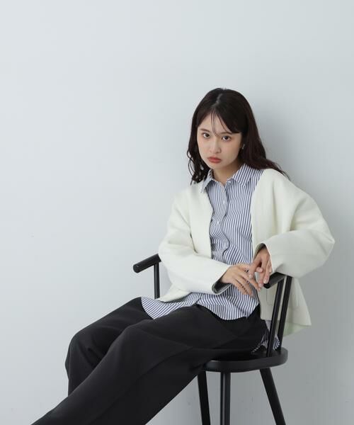 ＊＊N.Natural Beauty Basic / エヌ ナチュラルビューティーベーシック カーディガン・ボレロ | アウトポケット配色ニットブルゾン | 詳細9