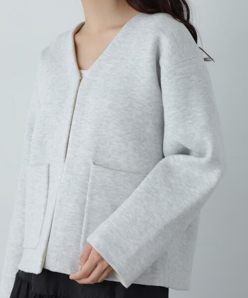 ＊＊N.Natural Beauty Basic / エヌ ナチュラルビューティーベーシック カーディガン・ボレロ | アウトポケット配色ニットブルゾン | 詳細22