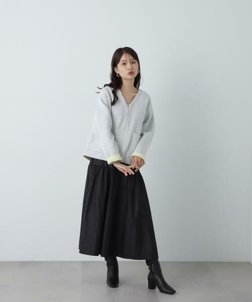 ＊＊N.Natural Beauty Basic / エヌ ナチュラルビューティーベーシック カーディガン・ボレロ | アウトポケット配色ニットブルゾン | 詳細15