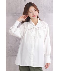 NOBU小さいサイズ専門店 / ノブチイサイサイズセンモンテン シャツ・ブラウス | 【NOBU Select】[大きなリボン] ボリューム ボウタイブラウス