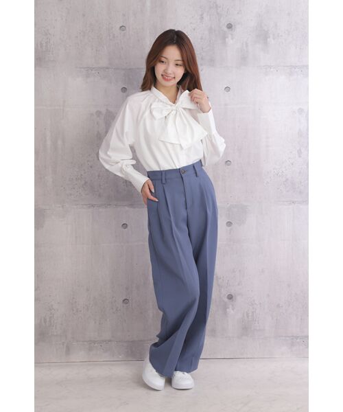 NOBU小さいサイズ専門店 / ノブチイサイサイズセンモンテン シャツ・ブラウス | 【NOBU Select】[大きなリボン] ボリューム ボウタイブラウス | 詳細11