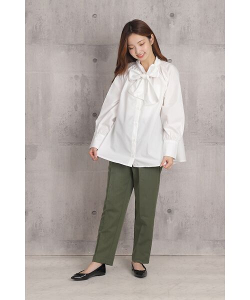 NOBU小さいサイズ専門店 / ノブチイサイサイズセンモンテン シャツ・ブラウス | 【NOBU Select】[大きなリボン] ボリューム ボウタイブラウス | 詳細4