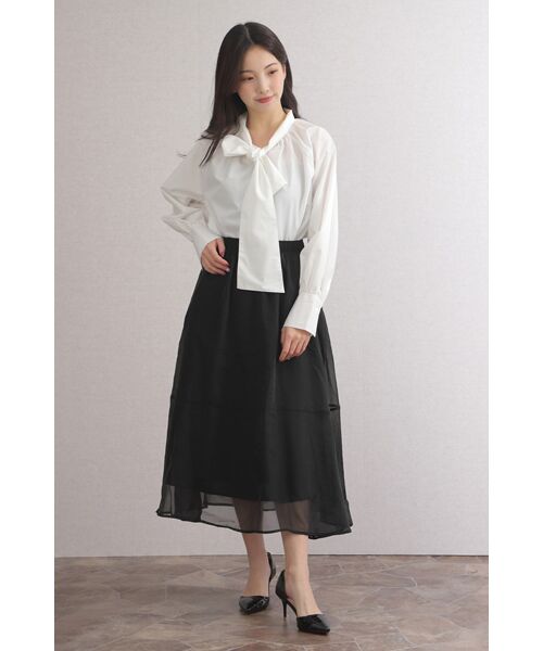 NOBU小さいサイズ専門店 / ノブチイサイサイズセンモンテン シャツ・ブラウス | 【NOBU Select】[大きなリボン] ボリューム ボウタイブラウス | 詳細6