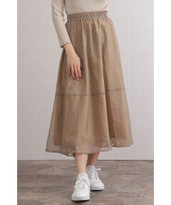 NOBU小さいサイズ専門店 / ノブチイサイサイズセンモンテン ロング・マキシ丈スカート | 【NOBU Select】オーガンジー  ギャザースカート