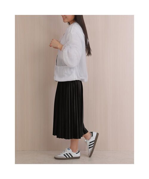 NOBU小さいサイズ専門店 / ノブチイサイサイズセンモンテン ロング・マキシ丈スカート | [ベロア調生地] プリーツスカート | 詳細7