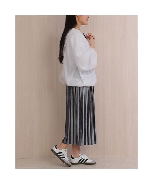 NOBU小さいサイズ専門店 / ノブチイサイサイズセンモンテン ロング・マキシ丈スカート | [ベロア調生地] プリーツスカート | 詳細15