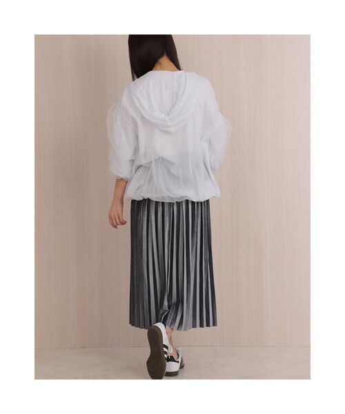 NOBU小さいサイズ専門店 / ノブチイサイサイズセンモンテン ロング・マキシ丈スカート | [ベロア調生地] プリーツスカート | 詳細16