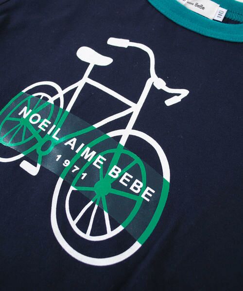 Noeil aime BeBe / ノイユ エーム べべ Tシャツ | 天竺自転車プリントＴシャツ<br> | 詳細3