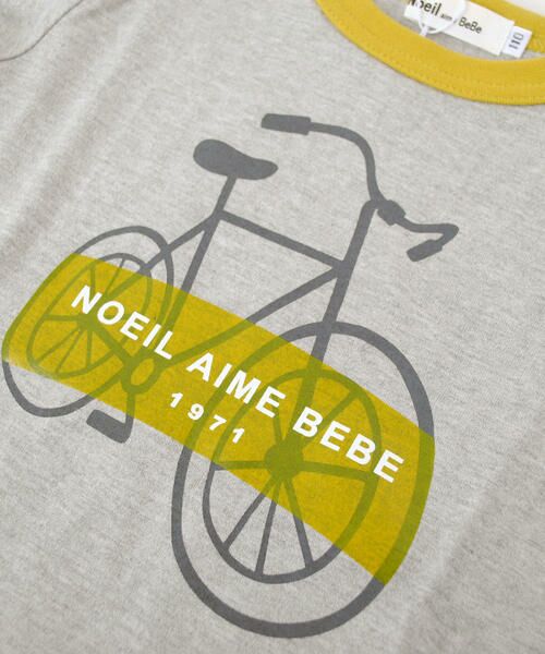 Noeil aime BeBe / ノイユ エーム べべ Tシャツ | 天竺自転車プリントＴシャツ<br> | 詳細6