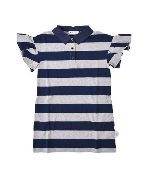 セール ワイドボーダーベルスリーブポロワンピース ワンピース Noeil Aime Bebe ノイユ エーム べべ ファッション通販 タカシマヤファッションスクエア