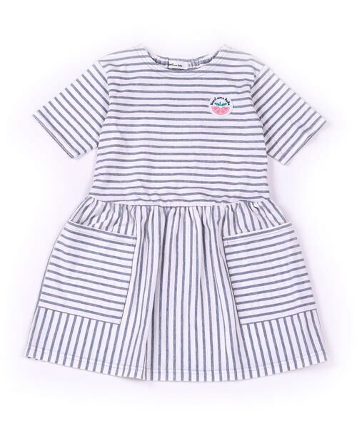 セール ボーダー ビッグ ポケット ワンピース 80cm 130cm ショート ハーフ 半端丈パンツ Noeil Aime Bebe ノイユ エーム べべ ファッション通販 タカシマヤファッションスクエア