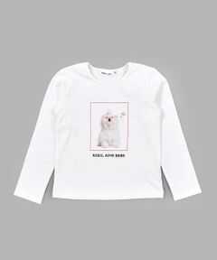 イヌ ドッグ プリント ロング Tシャツ (80~130cm)