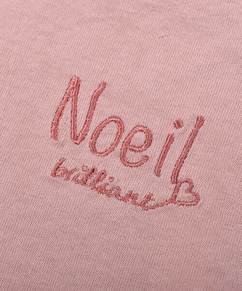 Noeil aime BeBe / ノイユ エーム べべ Tシャツ | オーガニック コットン リボン ロゴ 刺繍 長袖　Tシャツ (80~130cm) | 詳細3