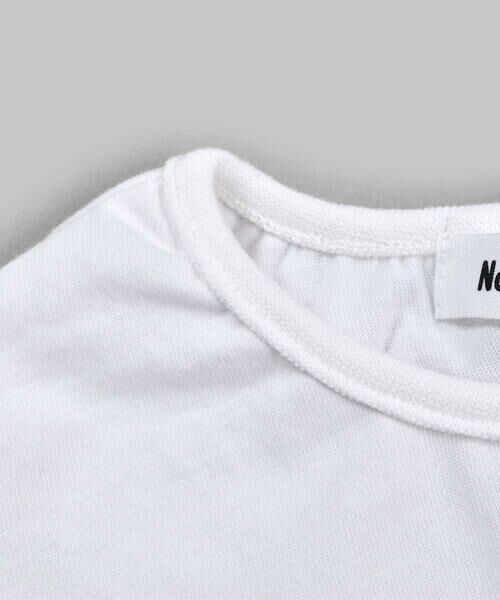 Noeil aime BeBe / ノイユ エーム べべ Tシャツ | 立体 チュール モチーフ ロゴ 袖フリル ギャザー Tシャツ (80~130cm) | 詳細3