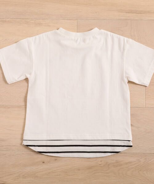 Noeil aime BeBe / ノイユ エーム べべ Tシャツ | ロゴプリント 裾切り替え 半袖  Tシャツ(90~130cm) | 詳細7