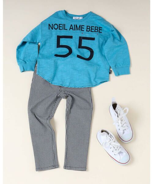 Noeil aime BeBe / ノイユ エーム べべ Tシャツ | ロゴプリント 胸ポケット付き BIGシルエット Tシャツ (80~130cm) | 詳細10