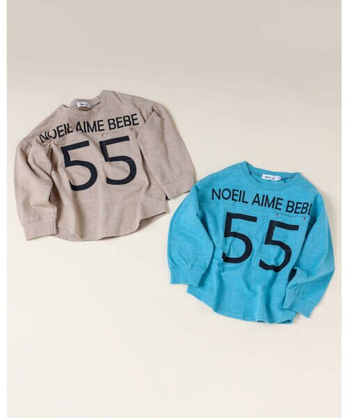 Noeil aime BeBe / ノイユ エーム べべ Tシャツ | ロゴプリント 胸ポケット付き BIGシルエット Tシャツ (80~130cm) | 詳細11