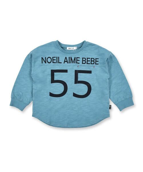 Noeil aime BeBe / ノイユ エーム べべ Tシャツ | ロゴプリント 胸ポケット付き BIGシルエット Tシャツ (80~130cm) | 詳細4