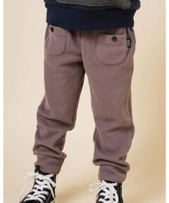 Noeil aime BeBe / ノイユ エーム べべ パンツ | 裾切り替え ボタン ポケット Wフェイス パンツ(80~130cm)