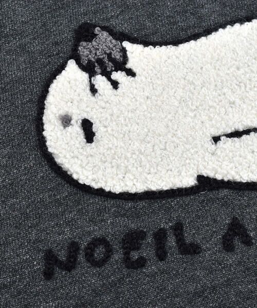 Noeil aime BeBe / ノイユ エーム べべ トップス | 犬 コアラ アザラシ アニマル サガラ 刺繍 裏毛 トレーナー (80~130cm) | 詳細20
