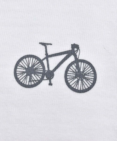 Noeil aime BeBe / ノイユ エーム べべ Tシャツ | 袖 配色 自転車 ロゴ プリント Tシャツ (80~130cm) | 詳細6