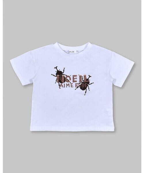 Noeil aime BeBe / ノイユ エーム べべ Tシャツ | 昆虫 カブトムシ プリント 天竺 Tシャツ (80~130cm) | 詳細5
