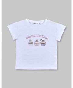 ケーキ プリント 天竺 Tシャツ (80~130cm)