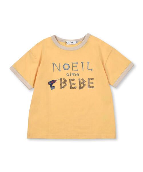 Noeil aime BeBe / ノイユ エーム べべ Tシャツ | ロゴ プリント 配色 切り替え 天竺 Tシャツ (80~130cm) | 詳細6