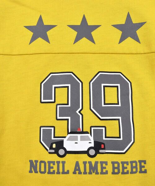 Noeil aime BeBe / ノイユ エーム べべ Tシャツ | 裾 ラウンド パトカー ビッグ シルエット スラブ 生地 Tシャツ　(80~130cm) | 詳細4