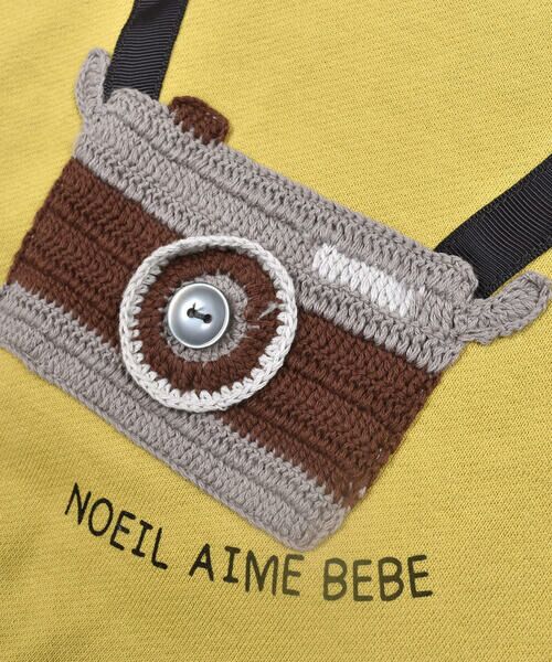 Noeil aime BeBe / ノイユ エーム べべ トップス | かぎ針編み 立体 カメラ モチーフ トレーナー (80~130cm) | 詳細15
