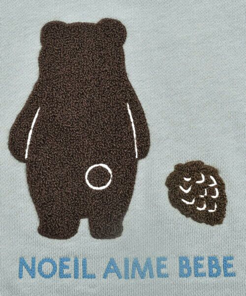 Noeil aime BeBe / ノイユ エーム べべ トップス | アニマル クマ タヌキ 相良刺繍 モチーフ トレーナー (80~130cm) | 詳細8