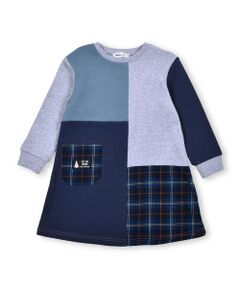 Noeil aime BeBe / ノイユ エーム べべ ワンピース | 【 お揃い 】 配色 切り替え デザイン ポケット 付 ワンピース (80~130cm)