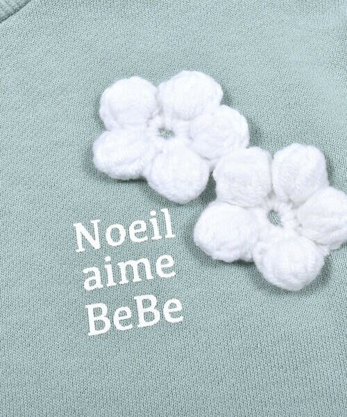 Noeil aime BeBe / ノイユ エーム べべ トップス | 立体 花 モチーフ メロウ 袖 襟 トレーナー (80~130cm) | 詳細15