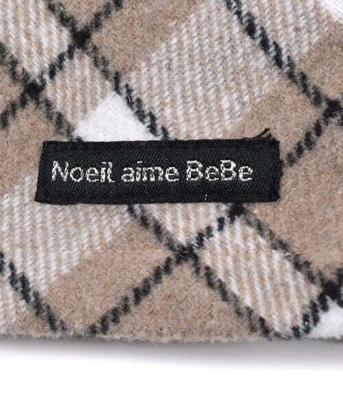 Noeil aime BeBe / ノイユ エーム べべ スカート | ボア シャギー チェック 柄 切替 ジャンパースカート (80~130cm) | 詳細17
