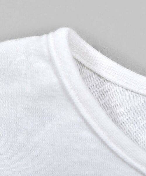 Noeil aime BeBe / ノイユ エーム べべ Tシャツ | アニマル ウサギ  ぬいぐるみ プリント 裾 スカラップ Tシャツ (80~130cm) | 詳細3