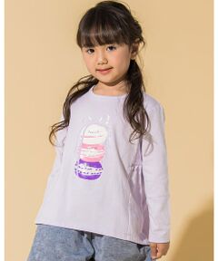 後ろ ギャザー マカロン 天竺 Tシャツ (80~130cm)