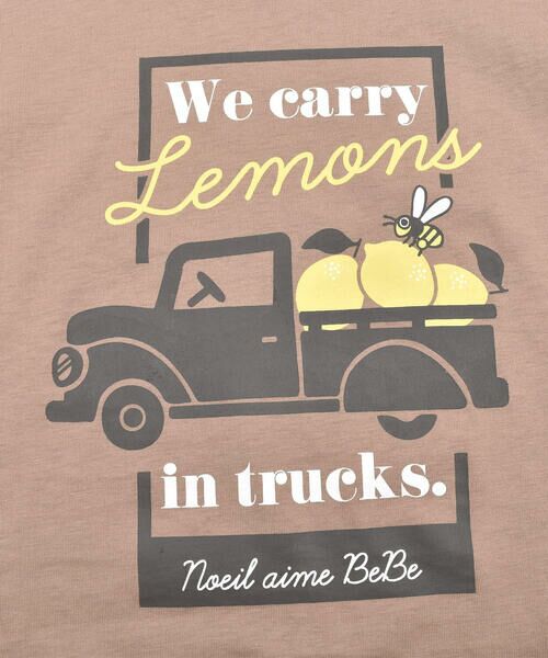 Noeil aime BeBe / ノイユ エーム べべ Tシャツ | レモントラックプリントTシャツ (80~130cm) | 詳細17