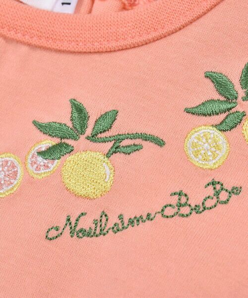 Noeil aime BeBe / ノイユ エーム べべ ワンピース | レモン刺繍フリルワンピース (80~130cm) | 詳細7